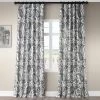 Edina Washed Grey Printed Cotton Curtain