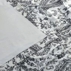 Edina Washed Grey Printed Cotton Curtain -Chic Curtains Shop PRCT D09D 37404 5