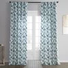 Artemis Blue Printed Cotton Curtain -Chic Curtains Shop PRCT D211A front view