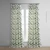 Artemis Olive French Pleat Printed Cotton Curtain