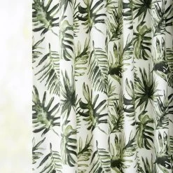 Artemis Olive French Pleat Printed Cotton Curtain -Chic Curtains Shop PRCT D211B FP 97734 3