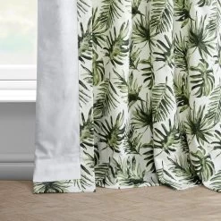 Artemis Olive French Pleat Printed Cotton Curtain -Chic Curtains Shop PRCT D211B FP 97734 4