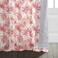 Artemis Rust Printed Cotton Curtain 12 Artemis Rust Printed Cotton Curtain -Chic Curtains Shop PRCT D211C lining view