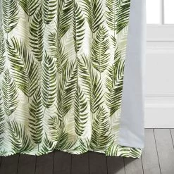 Kupala Eternal Green Printed Cotton Curtain 12 Kupala Eternal Green Printed Cotton Curtain -Chic Curtains Shop PRCT D212A lining view