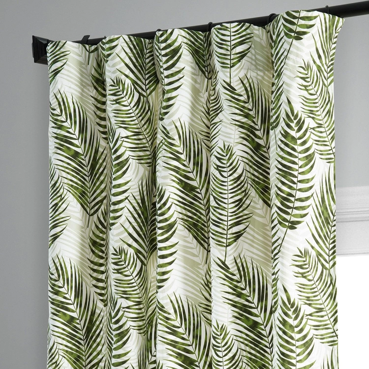 Kupala Eternal Green Printed Cotton Curtain 4 Kupala Eternal Green Printed Cotton Curtain - Image 2