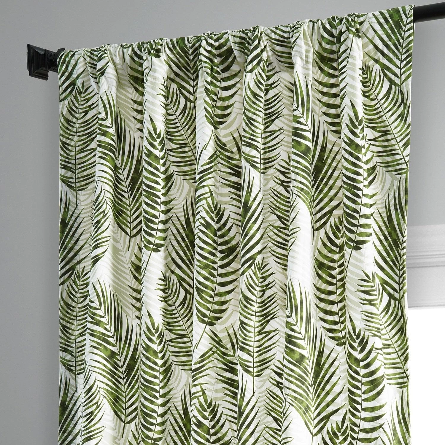 Kupala Eternal Green Printed Cotton Curtain 6 Kupala Eternal Green Printed Cotton Curtain - Image 4