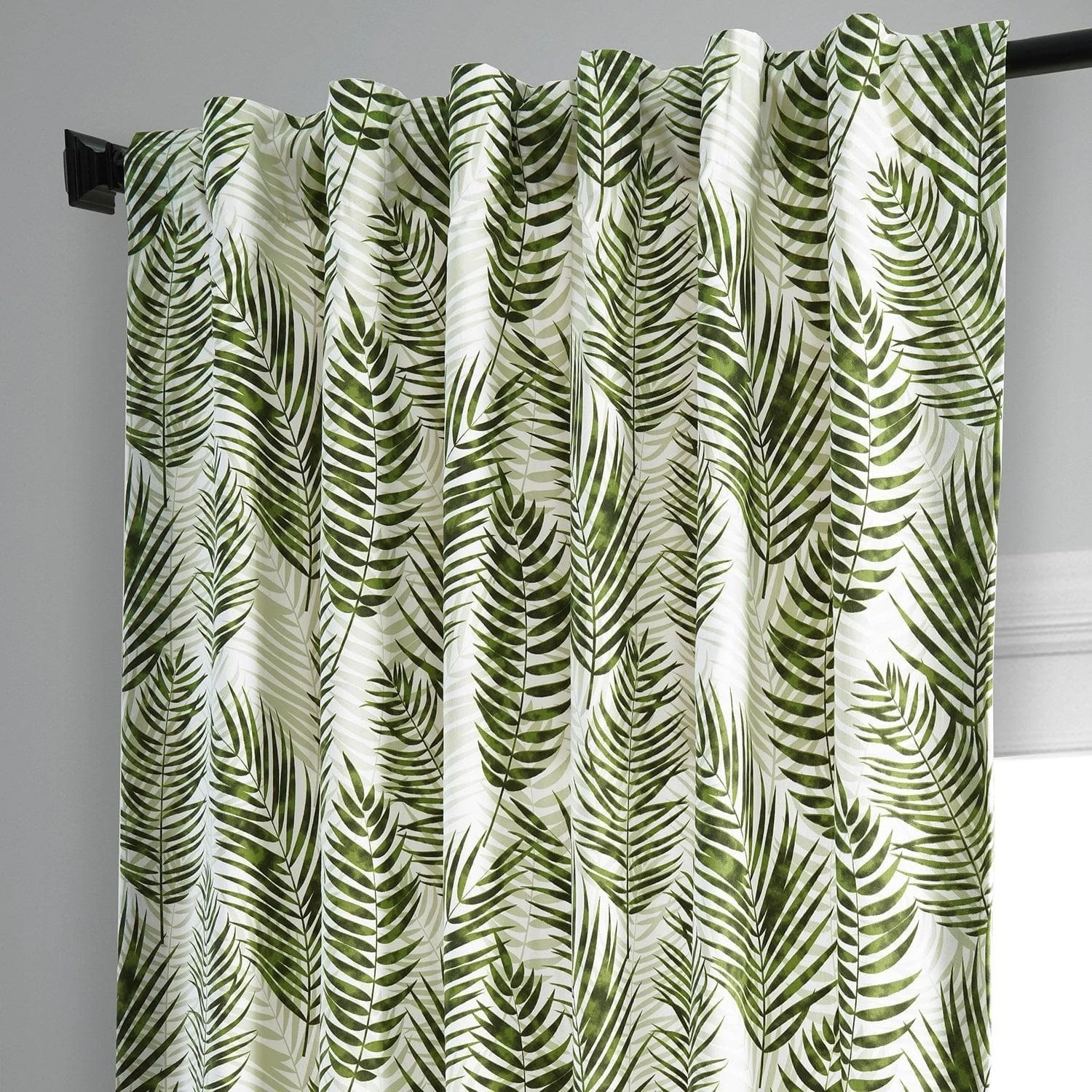 Kupala Eternal Green Printed Cotton Curtain 5 Kupala Eternal Green Printed Cotton Curtain - Image 3