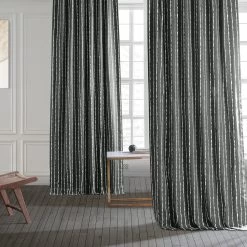 Sharkskin Black Solid Printed Cotton Curtain 13 Sharkskin Black Solid Printed Cotton Curtain -Chic Curtains Shop PRCT D213A 83511