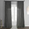 Sharkskin Black Solid Printed Cotton Curtain -Chic Curtains Shop PRCT D213A 83511 1