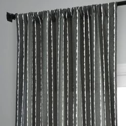 Sharkskin Black Solid Printed Cotton Curtain 11 Sharkskin Black Solid Printed Cotton Curtain -Chic Curtains Shop PRCT D213A 83511 3
