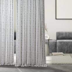 Sharkskin Black Striped French Pleat Printed Cotton Curtain 13 Sharkskin Black Striped French Pleat Printed Cotton Curtain -Chic Curtains Shop PRCT D213C FP 97740 5