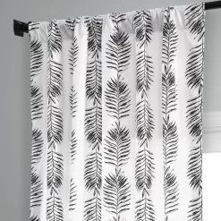 Sago Black Ink Printed Cotton Curtain 11 Sago Black Ink Printed Cotton Curtain -Chic Curtains Shop PRCT D214A 83514 3