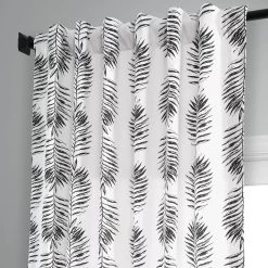 Sago Black Ink Printed Cotton Curtain 10 Sago Black Ink Printed Cotton Curtain -Chic Curtains Shop PRCT D214A 83514 4