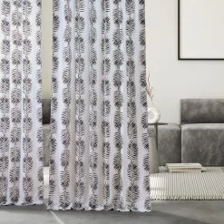 Sago Nut Brown French Pleat Printed Cotton Curtain 13 Sago Nut Brown French Pleat Printed Cotton Curtain -Chic Curtains Shop PRCT D214B FP 97742 5