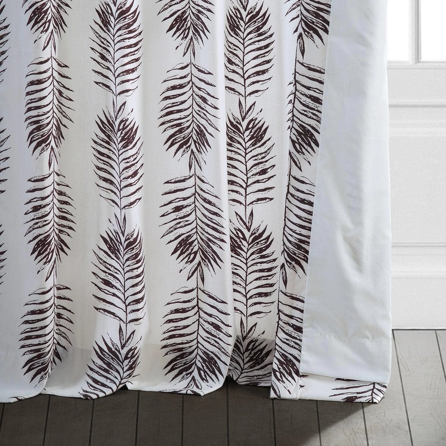 Sago Nut Brown Printed Cotton Curtain 7 Sago Nut Brown Printed Cotton Curtain - Image 5
