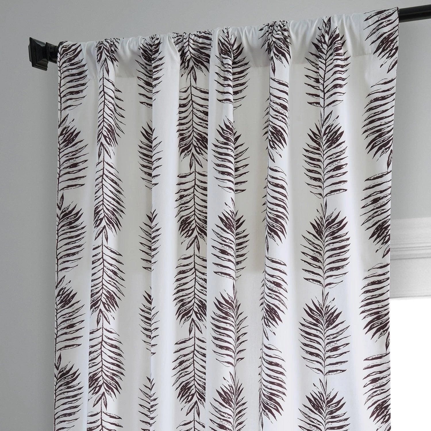 Sago Nut Brown Printed Cotton Curtain 6 Sago Nut Brown Printed Cotton Curtain - Image 4