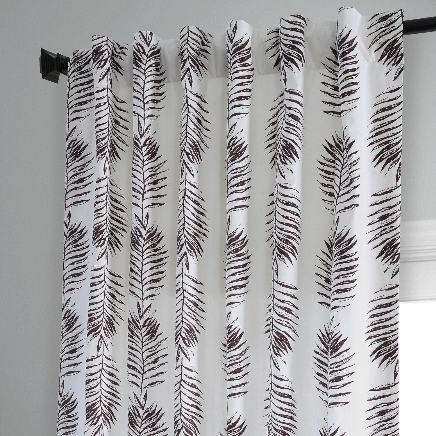Sago Nut Brown Printed Cotton Curtain 5 Sago Nut Brown Printed Cotton Curtain - Image 3