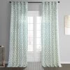 Garden Path Slate Blue Printed Cotton Curtain -Chic Curtains Shop PRCT D215A 83518 1
