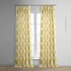 Sandlewood Gold French Pleat Printed Cotton Curtain -Chic Curtains Shop PRCT D217 FP 97747