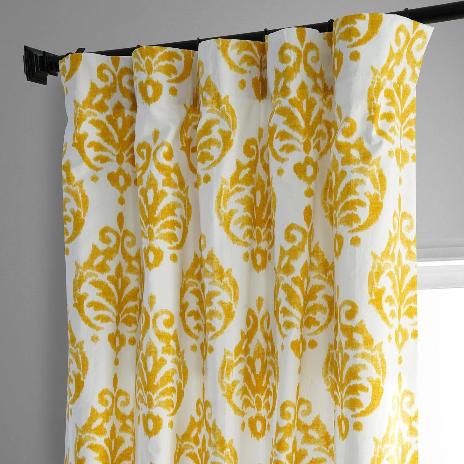 Sandlewood Gold Printed Cotton Curtain 4 Sandlewood Gold Printed Cotton Curtain - Image 2