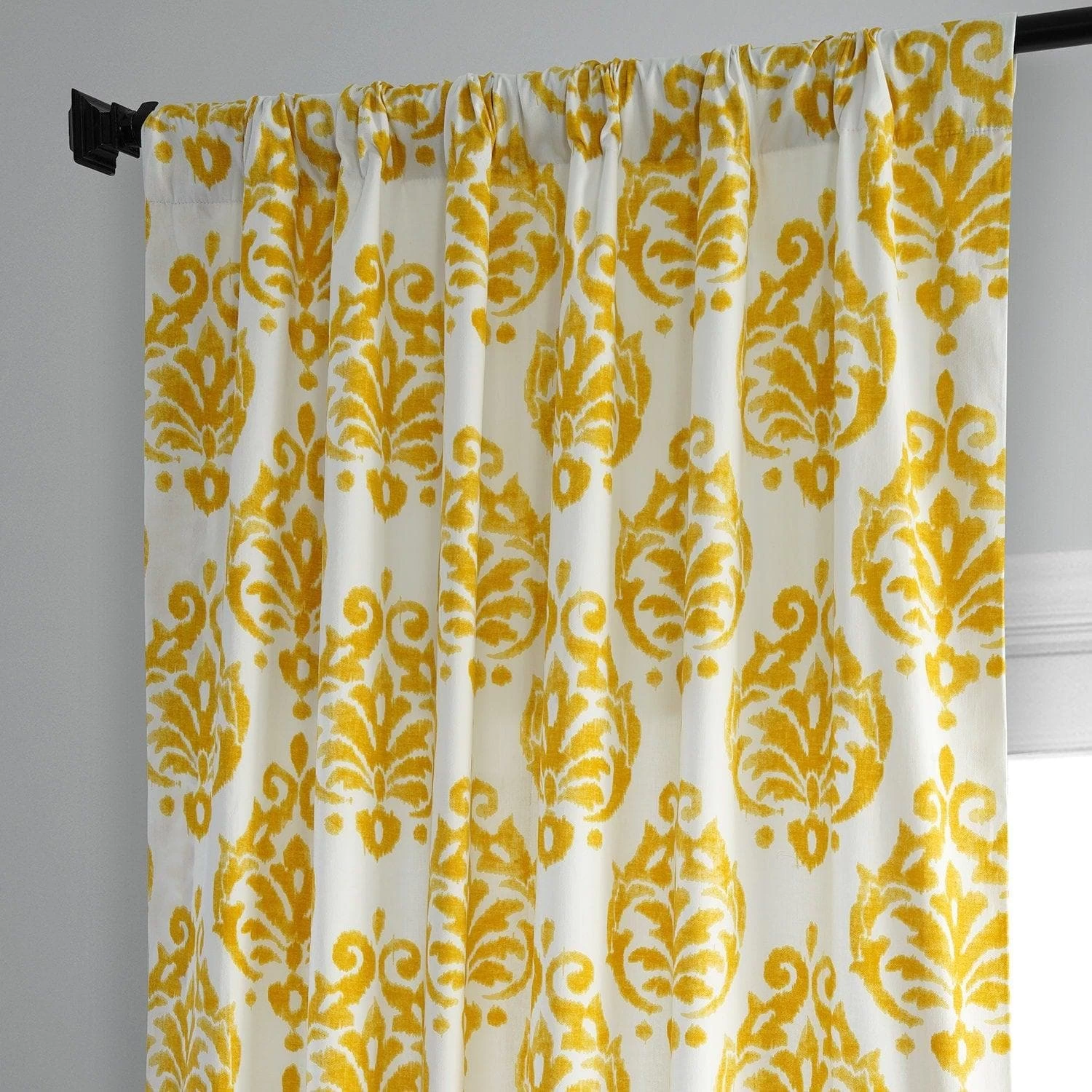 Sandlewood Gold Printed Cotton Curtain 6 Sandlewood Gold Printed Cotton Curtain - Image 4