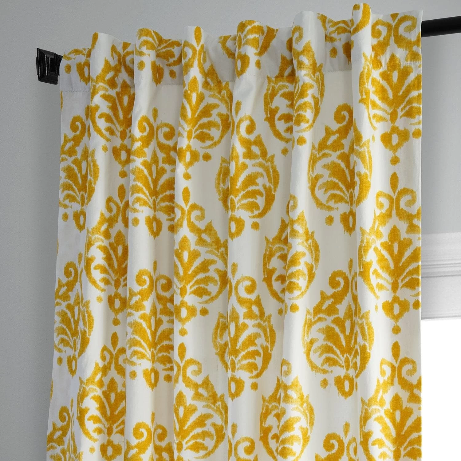 Sandlewood Gold Printed Cotton Curtain 5 Sandlewood Gold Printed Cotton Curtain - Image 3