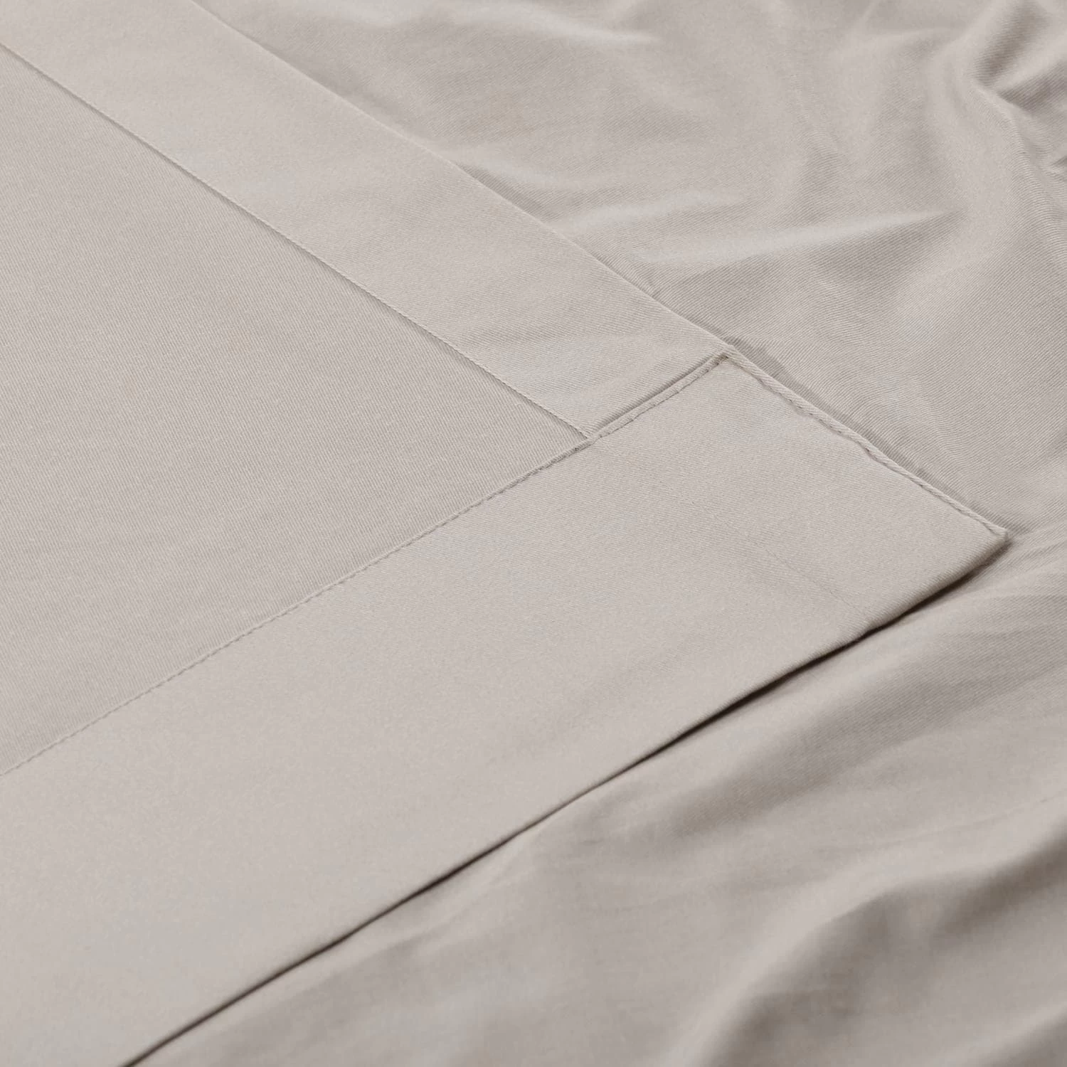 Hazelwood Beige French Pleat Solid Cotton Curtain 5 Hazelwood Beige French Pleat Solid Cotton Curtain - Image 3