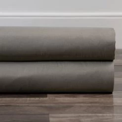 Millstone Grey French Pleat Solid Cotton Curtain -Chic Curtains Shop PRCT S04B FP 53727 4