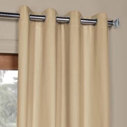 Shaker Beige Grommet Solid Cotton Curtain 9 Shaker Beige Grommet Solid Cotton Curtain -Chic Curtains Shop PRCT S10B GR 39793 2