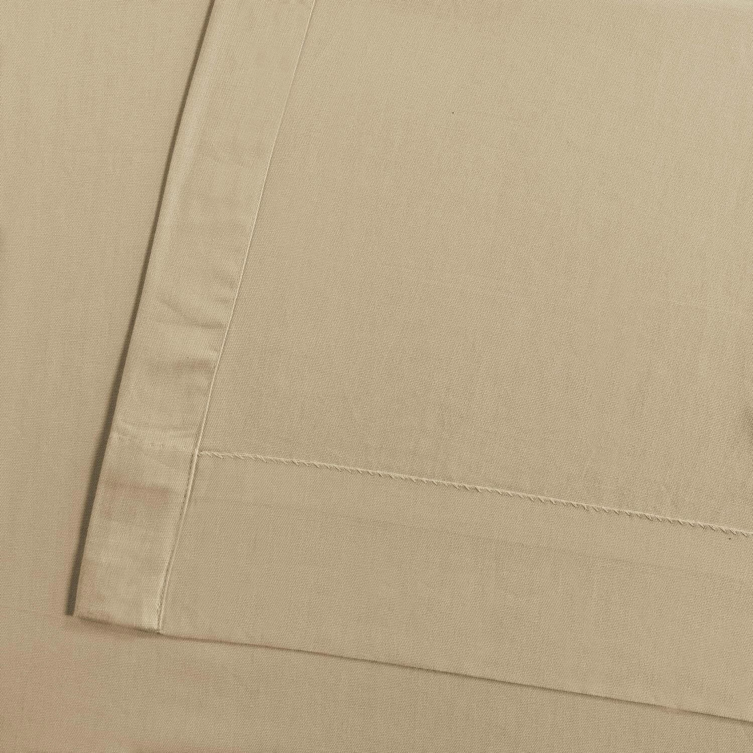 Shaker Beige Grommet Solid Cotton Curtain 6 Shaker Beige Grommet Solid Cotton Curtain - Image 4