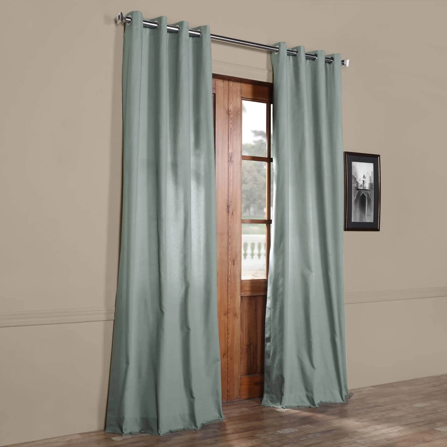Jasper Stone Grommet Solid Cotton Curtain 7 Jasper Stone Grommet Solid Cotton Curtain - Image 5