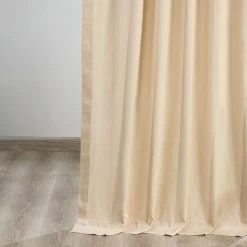 English Cream Tie-Top Solid Cotton Curtain 9 English Cream Tie-Top Solid Cotton Curtain -Chic Curtains Shop PRCT S15B TT 53723 2