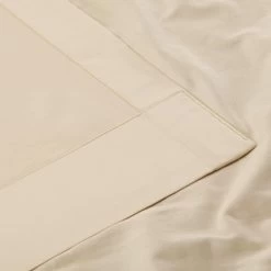 English Cream Tie-Top Solid Cotton Curtain 8 English Cream Tie-Top Solid Cotton Curtain -Chic Curtains Shop PRCT S15B TT 53723 3