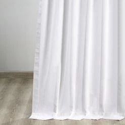 Whisper White Tie-Top Solid Cotton Curtain -Chic Curtains Shop PRCT S19B TT 53724 2