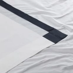 Fresh Popcorn & Polo Navy Vertical Printed Cotton Curtain -Chic Curtains Shop PRCT VC1713 39695 5