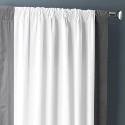 Fresh Popcorn & Millstone Grey Vertical Printed Cotton Curtain -Chic Curtains Shop PRCT VC1714 39696 3
