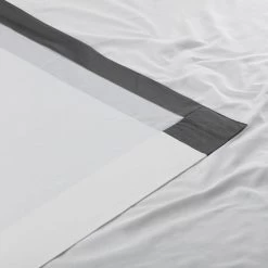 Fresh Popcorn & Millstone Grey Vertical Printed Cotton Curtain -Chic Curtains Shop PRCT VC1714 39696 5