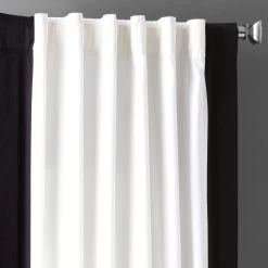 Fresh Popcorn & Black Vertical Printed Cotton Curtain -Chic Curtains Shop PRCT VC1716 39698 4