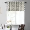 Illusions Silver Grey Printed Cotton Window Valance 2 Illusions Silver Grey Printed Cotton Window Valance -Chic Curtains Shop PRCT VLD02 front view 1