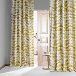 Triad Gold Printed Cotton Hotel Blackout Curtain -Chic Curtains Shop PRTW BOD35 79621