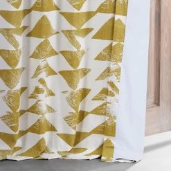 Triad Gold Printed Cotton Hotel Blackout Curtain -Chic Curtains Shop PRTW BOD35 79621 5