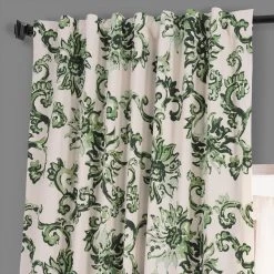 Indonesian Green Printed Cotton Hotel Blackout Curtain -Chic Curtains Shop PRTW BOD40C 79626 4