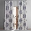 Kerala Blue Printed Cotton Hotel Blackout Curtain -Chic Curtains Shop PRTW BOD41 79627 1