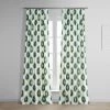 Mayan Teal French Pleat Printed Cotton Curtain -Chic Curtains Shop PRTW D02 FP 98499