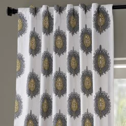 Mayan Gold Printed Cotton Curtain 10 Mayan Gold Printed Cotton Curtain -Chic Curtains Shop PRTW D02A 54750 4