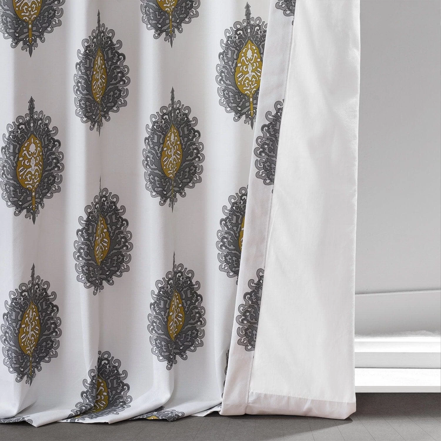 Mayan Gold Printed Cotton Curtain 7 Mayan Gold Printed Cotton Curtain - Image 5