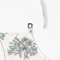 Allium Blue Grey Printed Cotton Apron -Chic Curtains Shop PRTW D05 AP 86373 5