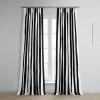 Cabana Black French Pleat Printed Cotton Curtain -Chic Curtains Shop PRTW D17 FP 98502