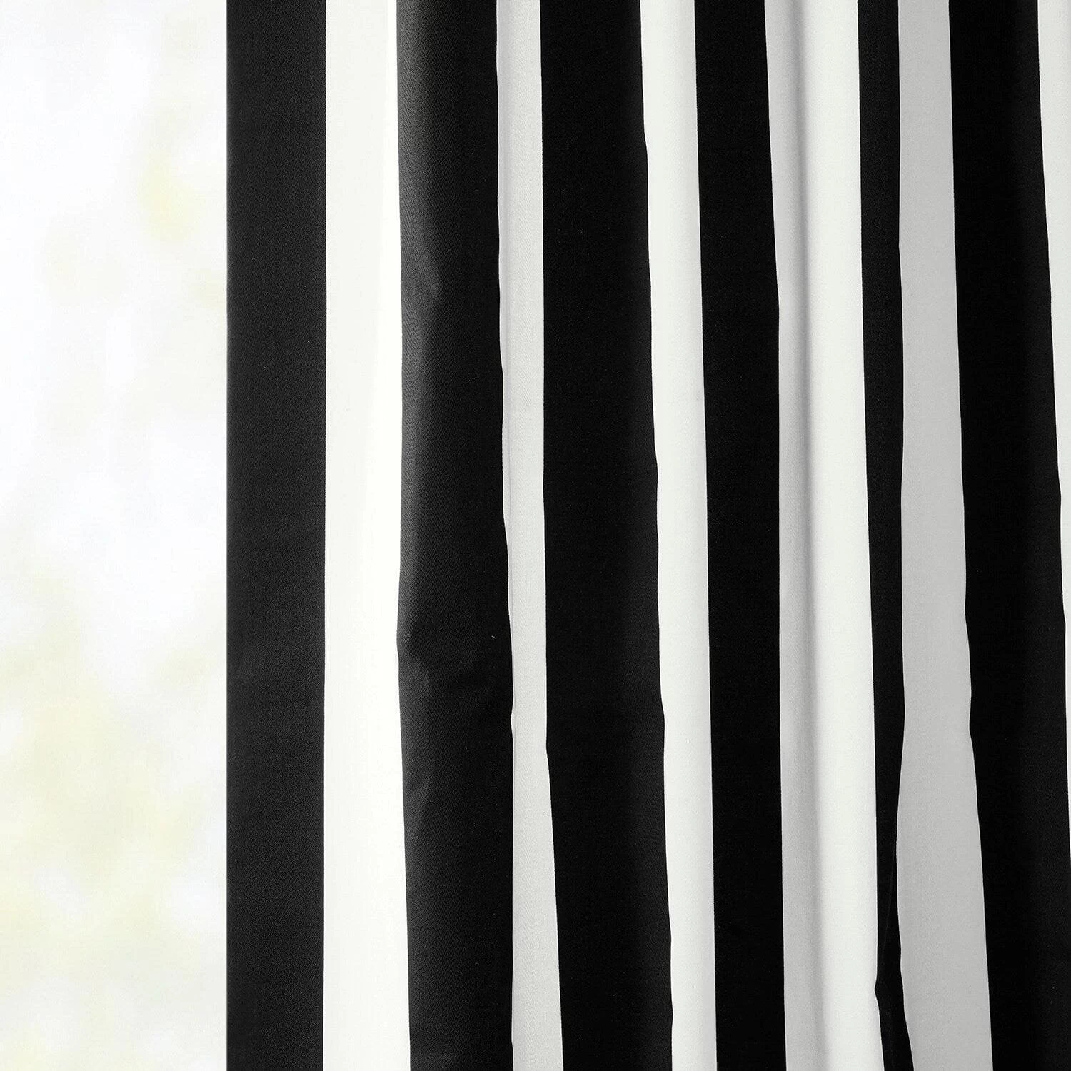 Cabana Black French Pleat Printed Cotton Curtain 7 Cabana Black French Pleat Printed Cotton Curtain - Image 5