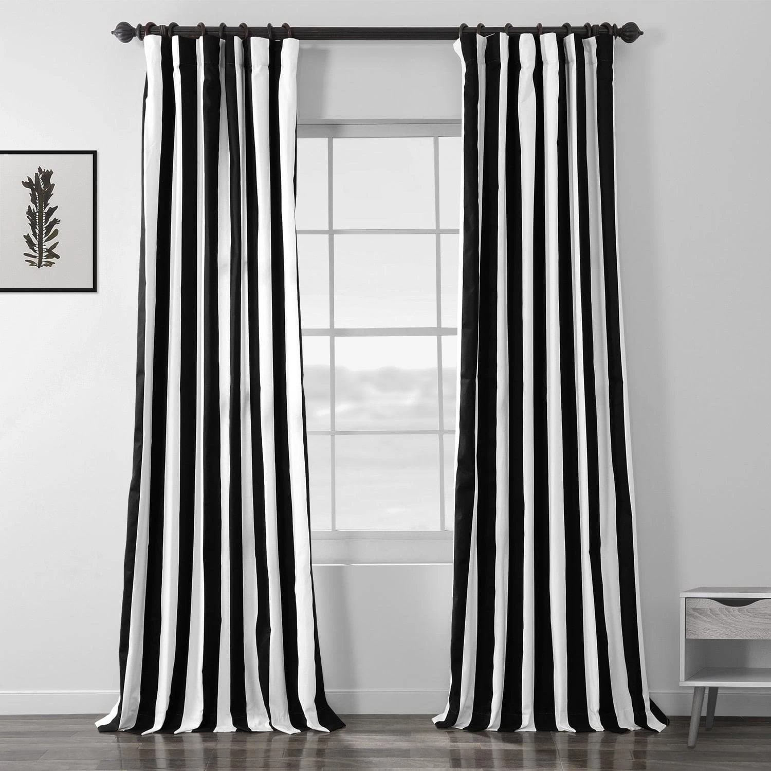 Cabana Black Printed Cotton Curtain 3 Cabana Black Printed Cotton Curtain